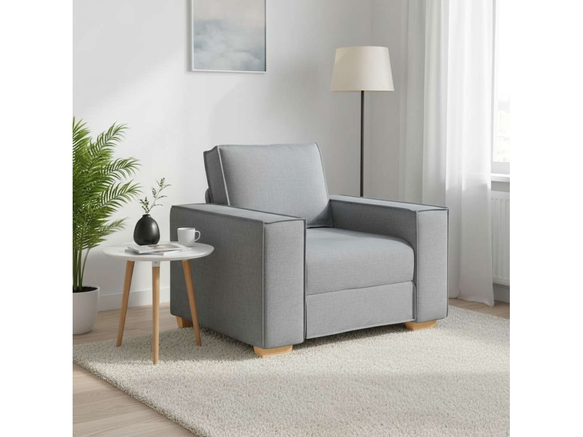 Vidaxl Sofá-cadeira Cinza Claro 100x78x84 Cm Tecido