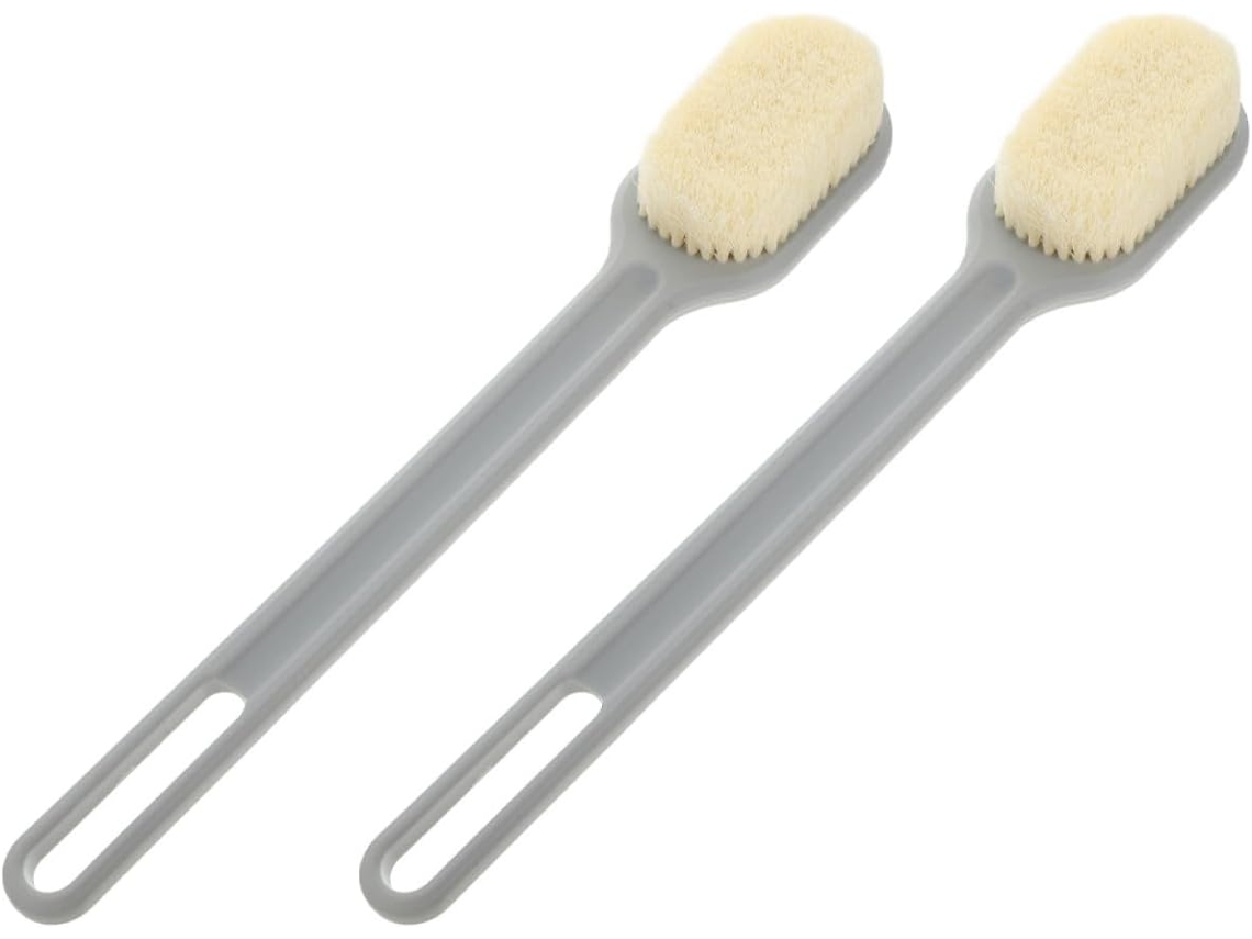 Escova De Banho Packove 2 Peças Com Cabo Longo, Escova Para As Costas Com Cabeça De Nylon Macia, Ferramenta Removível