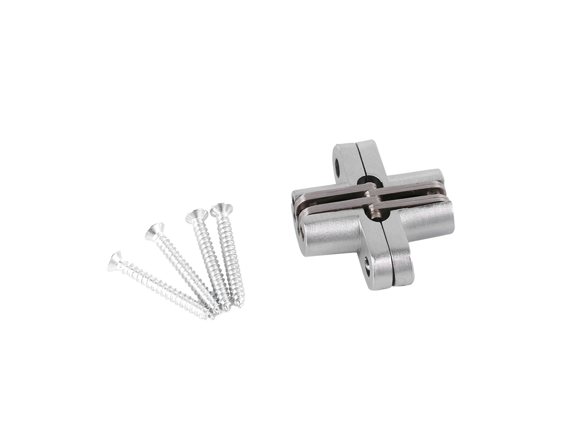 Dobradiça oculta Primerox de liga de zinco para porta plegável, 180 graus, 43.7mm