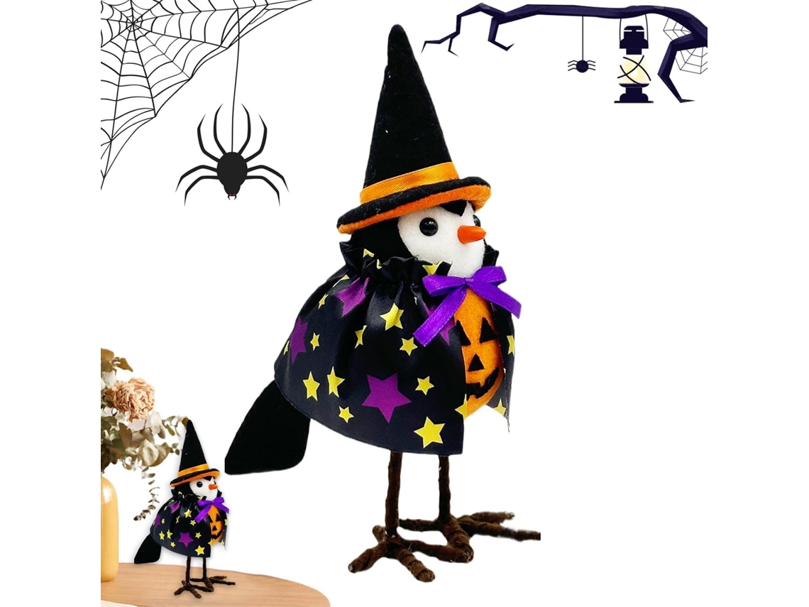 Decorações De Pássaros De Pelúcia, Halloween, Estatuetas, Centro De Mesa Criativo, Figuras.