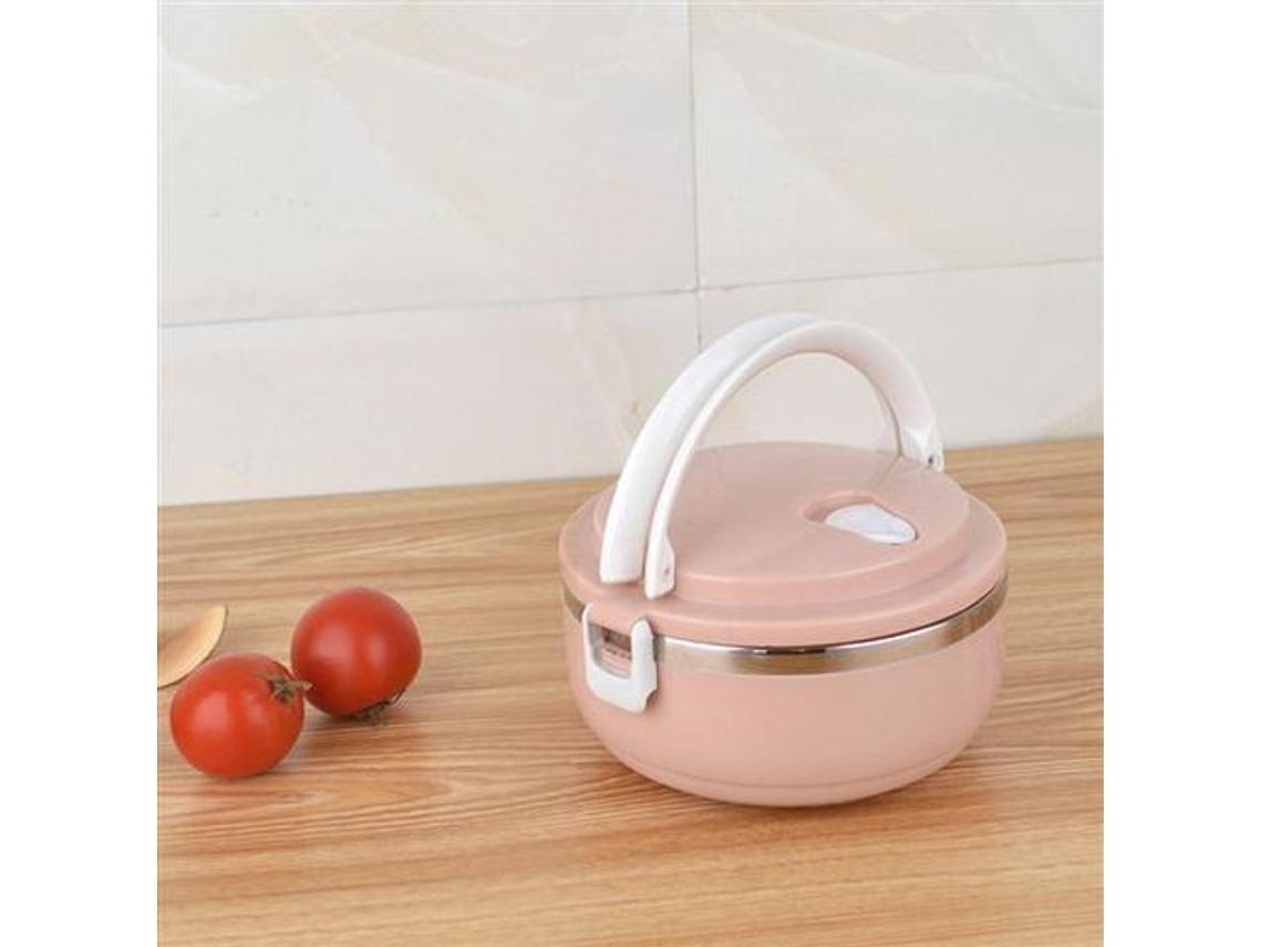 2026 caja Térmica de Acero Inoxidable para Almuerzo de 700ml, Portátil, Apilable, Hermética, para Escuela Y Trabajo, Rosa