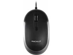 Rato MACALLY DynaMouse (Cabo USB - Casual - 1600 dpi - Preto)