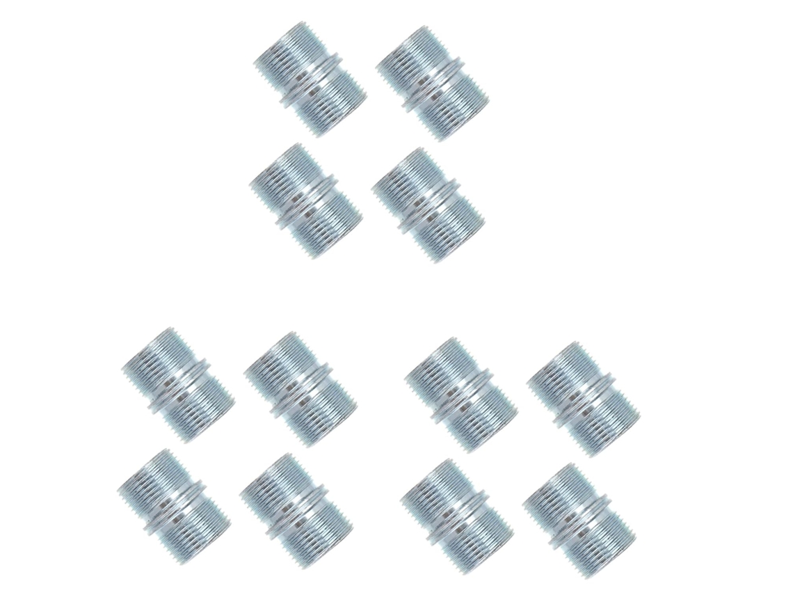 Porcas De Aço Com Cabeça Dupla Para Prateleiras Arame, Conector Resistente E Fácil Instalação, Pacote Com 12 Peças Para