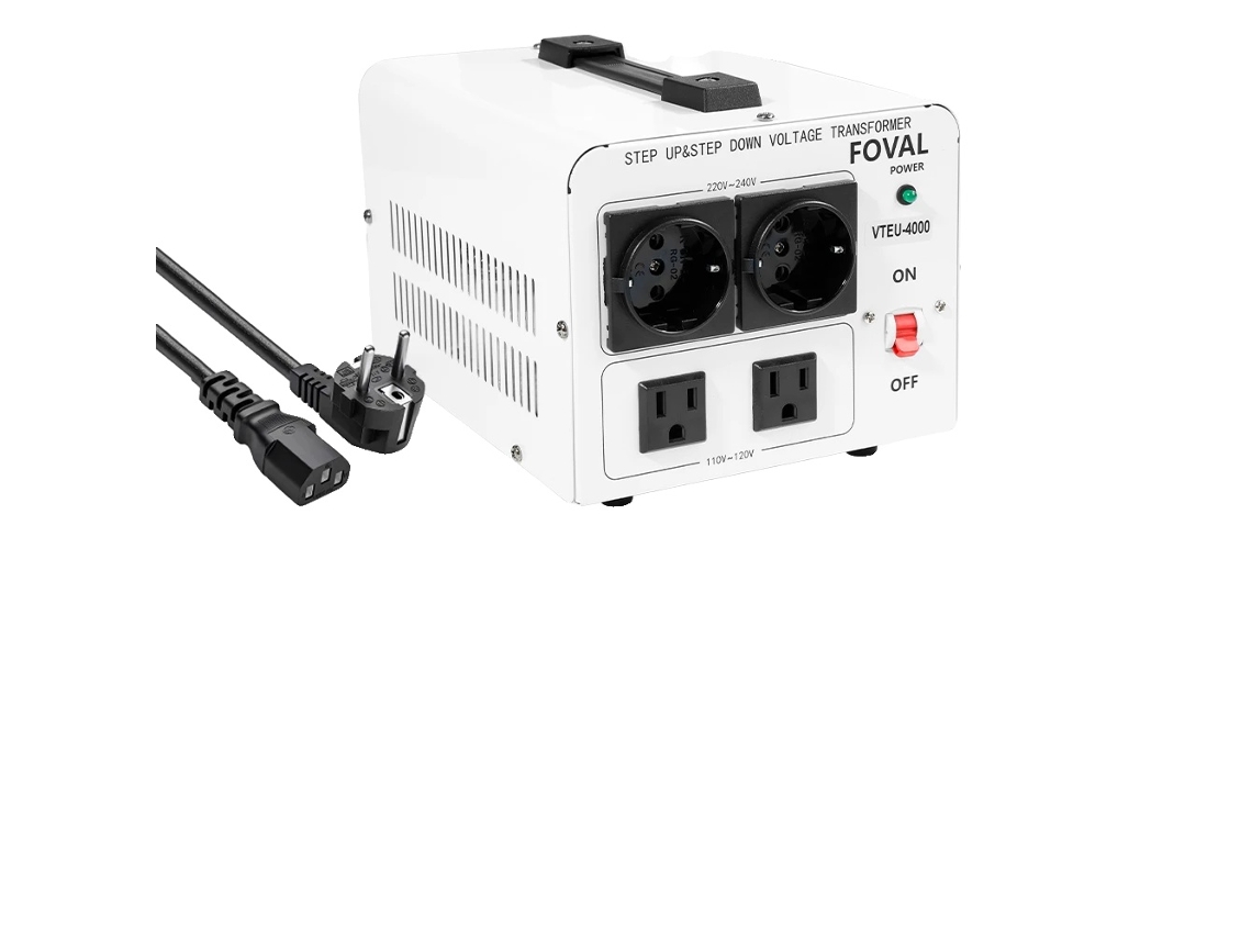 Transformador De Tensão, Alta Capacidade De Potência, Compatibilidade Com Tomadas Universais, 4000w