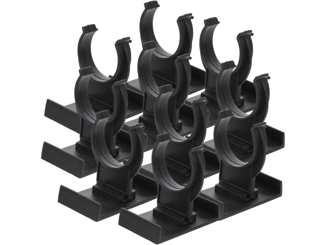 Kallory Conjunto De 24-clips Niveladores Pés Ajustáveis Em Pp Preto Para Móveis, Com Ajuste Fácil De Altura