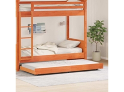 Vidaxl Estrutura Da Cama Marrom Cera 75 X 190 Cm