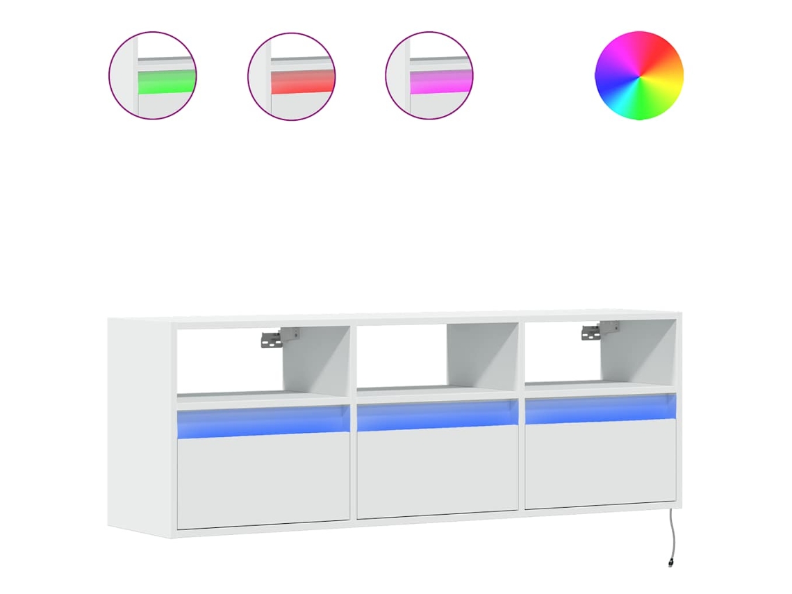 Móbile de parede com luzes LED branco MAISON EXCLUSIVE (130x31x45 cm)