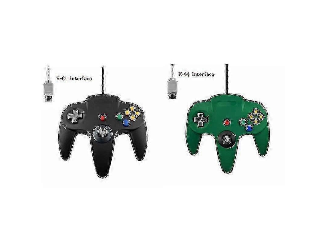 Pacote Com 2 Controles Com Fio Vintage De 64 Bits Para N64, Para Substituição De Gamepad De Jogos Retrô Ly Ebike