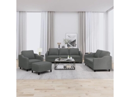 Sofa Set, Sofa Sets Vidaxl Cinzeto Tecido (n/a)