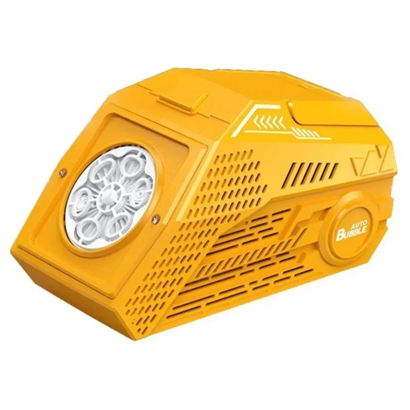 Máquina de Bolhas Elétrica com Luzes, Jogo para Festas Ao Ar Livre, Presente para Crianças MDUG (laranja)