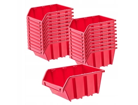 Conjunto de 20 recipientes de armazenamento de bandejas de oficina. Bandejas Bandeja 490x298mm Kadax