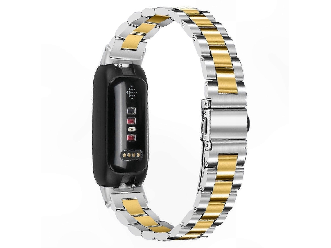 Pulseira De Relógio Aço Inoxidável, Compatível Com Fitbit Inspire 3, Resistente À Corrosão, Tamanho 5.5-7.5 Polegadas