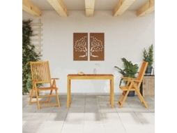 Vidaxl 3 Pcs Conjunto de Jantar para Jardim Madeira de Acácia Maciça