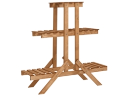 Plant Stand, Plant Stands Vidaxl Marrom Madeira (83 X 25 X 83 Cm)