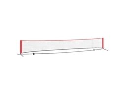 Conjunto 1 Rede De Tênis Vidaxl Vermelho Poliéster (595 X 90,5 X 87 Cm)