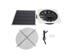 Kit De Ventilador Solar Laxiscreed 100w Com Design Circular De 10 Polegadas Para Painéis Solares