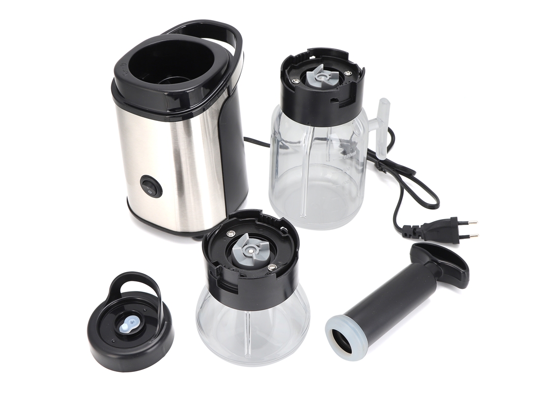 Processador de Alimentos 4 em 1: Liquidificador, Centrífuga, Moedor de Carne e Preservador a Vácuo 1800w