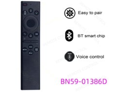 Controlo Remoto Com Função De Voz Bluetooth Compatível Com Samsung Bn59‑01386d Para Televisão Inteligente