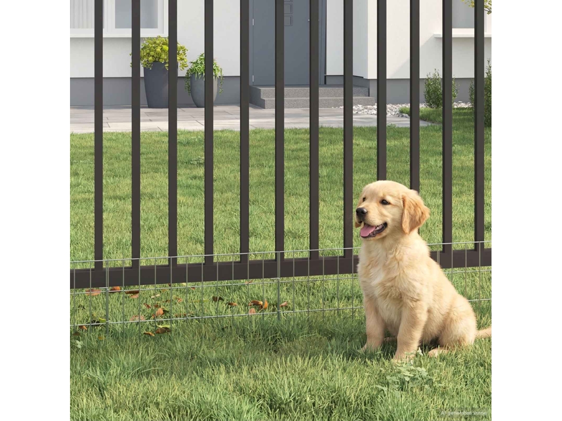 Vidaxl Cerca De Jardim Com Estacas 24 Pcs 55 X 30 Cm Mesh Prateado