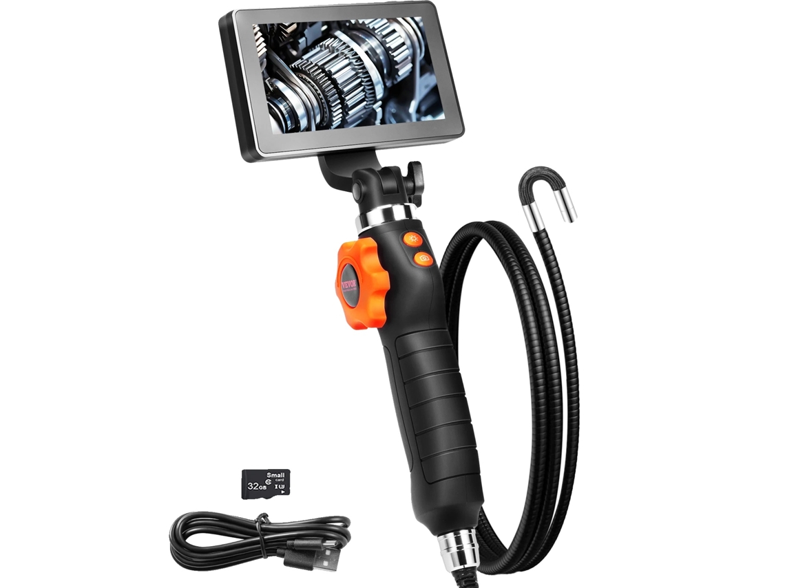 Cã¢mera De Inspeã§ã£o, Lente De 0,25 Polegadas, Display Ips De 5 Polegadas, Cabo De 4,9 Pã©s, Articulaã§ã£o De 180 Graus, Resoluã§ã£o 1080p Hd Oem