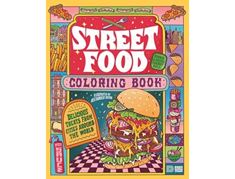 Livro Street Food Coloring Book de Alexander Rosso (Inglês)