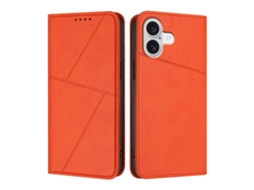 Capa De Couro Para Iphone 17 Com Ímã Forte E Superfície Fosca.