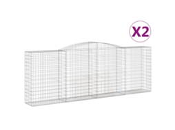 Gabion Basket, Gabion Baskets Vidaxl Prateado Ferro (400 X 50 X 140/160 Cm)