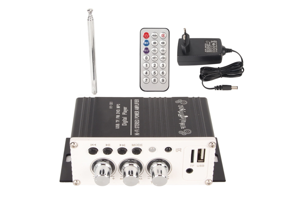 Amplificador Estéreo Bluetooth 5.0 Com Controle Remoto