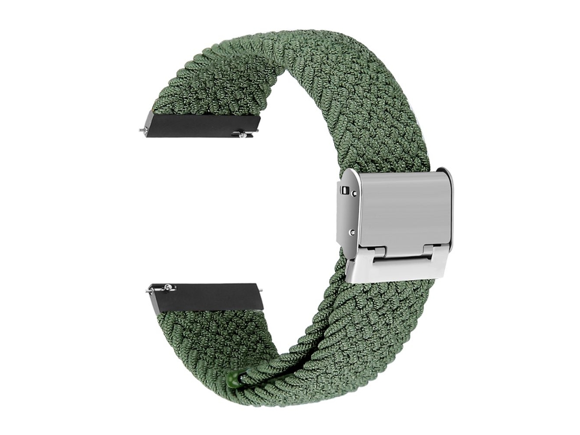 Bracelete entrançada Solo loop ajustável para Xiaomi Mibro Lite Verde