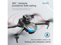 Drone de Controle Remoto S1384K Duração Da Bateria: 18 Min Preto YIZHOOD