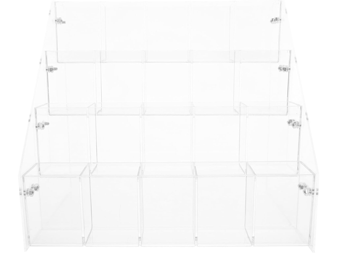 Porta canetas Alipis de Acrílico Transparente com 4 Níveis, Organizador Mesa Versátil para Canetas, Pincéis e
