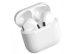 Fones de Ouvido Intra auriculares Bluetooth MDUG com cancelamento de ruído ativo e microfone (branco)