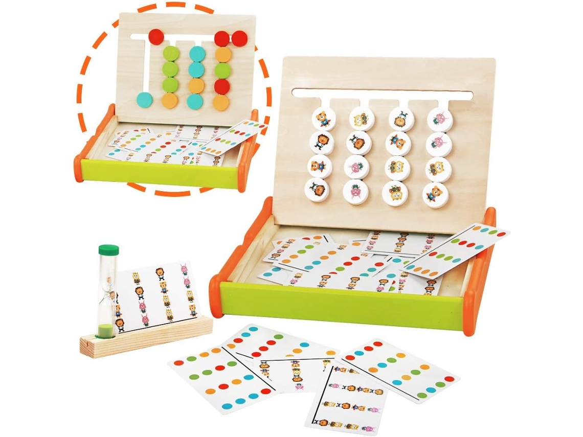 KOFIHETY Quebra Cabeça Deslizante De Madeira Para Crianças, Brinquedos Educativos, Quebra Cabeças, Jogo De Lógica Montessori, Brinquedo Para Desenvolvimento De