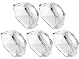 Baluue Conjunto De 5-bases Decorativas Cristal Para Mesa, Expositores De Cristal Transparentes Para Bolas Golfe, Bolas