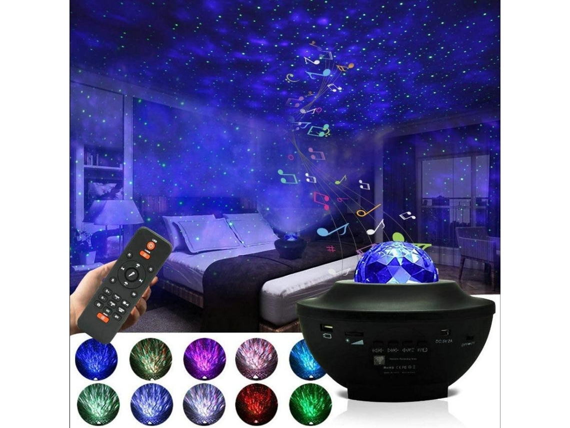Projetor de Estrelas Led, Lâmpada Galáxia/ Luz Noturna Lâmpada Estelar Multicolorida BRILVIBERA