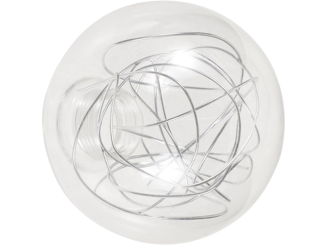 Globo De Vidro Prateado Para Abajur E Lâmpada.