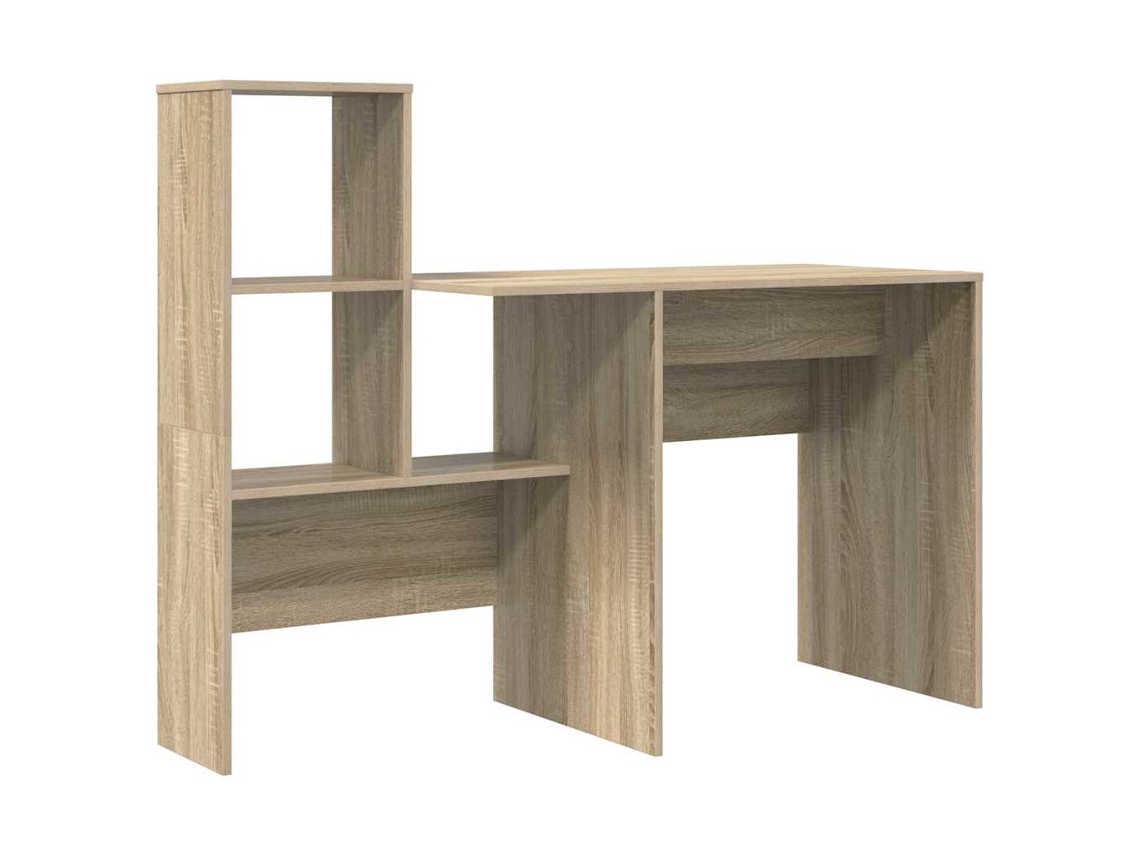 Conjunto 1 Mesa De Engenharia Vidaxl Castanho Derivados De Madeira (131,5 X 50 X 106,5 Cm)