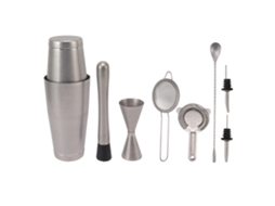 Nova Line kit de Bartender de Aço Inox com Boston Shaker Conjunto de Ferramentas para Bar