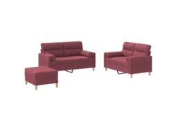 Sofa Set, Sofa Sets Vidaxl Vermelho Tecido (n/a)