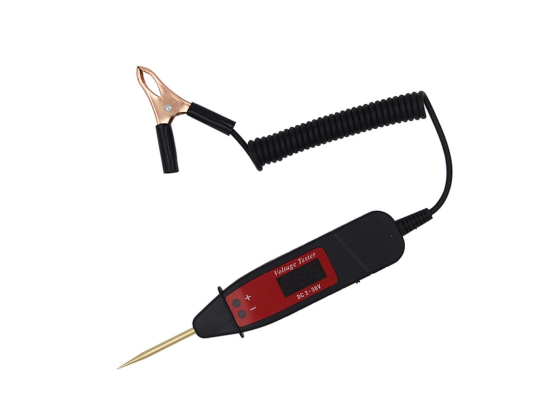 Caneta Testadora De Circuitos Automotivos De 12 Volts, Abs Preto, Para Localização De Fios.