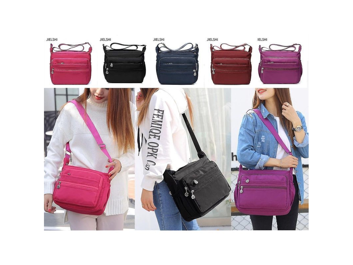 2026 bolsa Bandolera para Mulher de Nylon Impermeável com Múltiplos Bolsos Moda Casual Bolsa Transversal de Grande Capacidade
