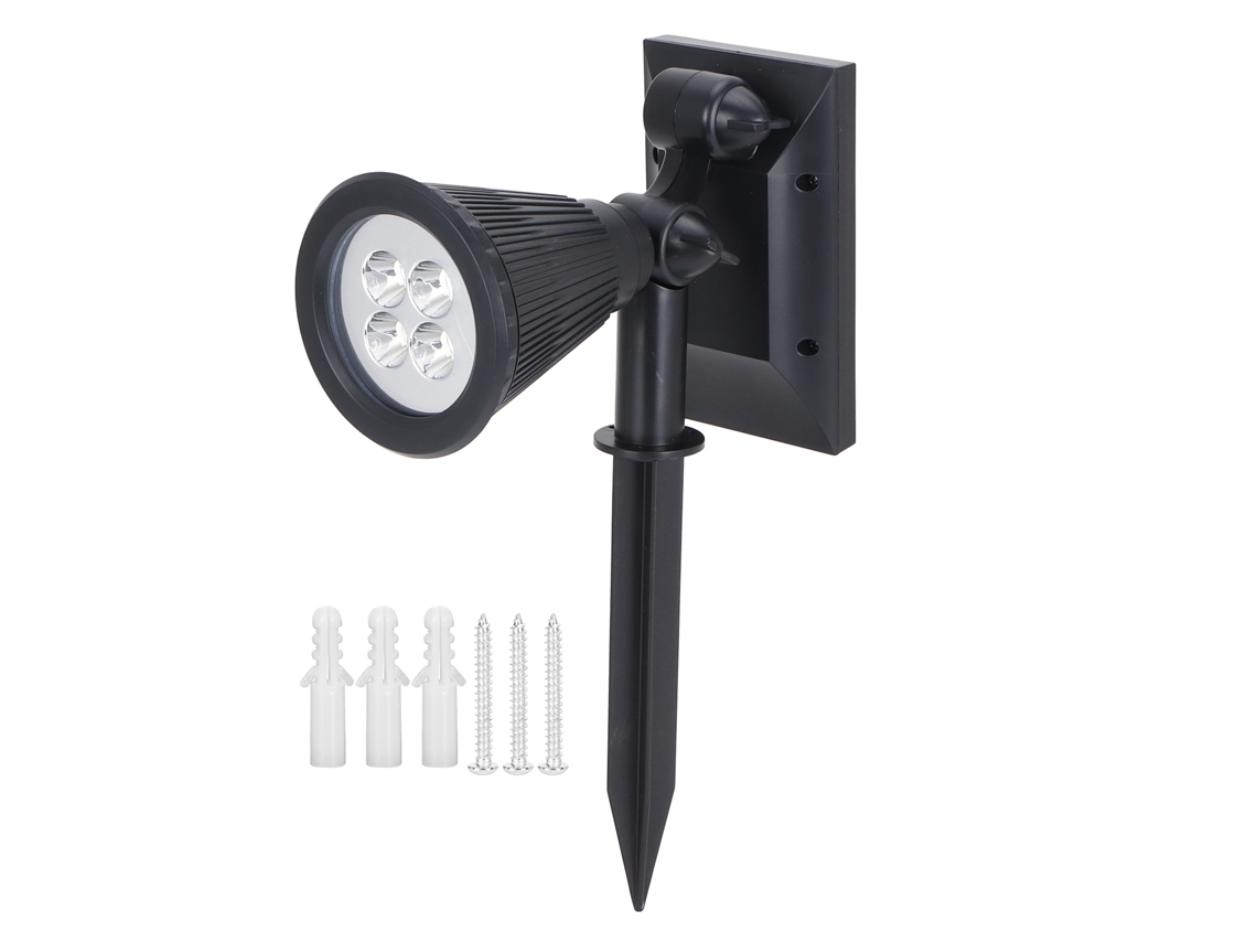 Luz solar LED externa jardim gramado paisagem IP65 impermeável bateria 2000mAh | S/MARCA