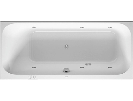 Banheira de Hidromassagem DURAVIT Happy D.2 1700X750Mm Versão de Encastrar 1 Encosto Inclinado À Esquerda Estrutura Conjunto de Resíduos E