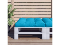 Vidaxl Almofadão Para Sofá De Paletes 70x70x12 Cm Tecido Azul