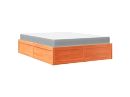 Bed, Beds Vidaxl Marrom Madeira De Pinho (160 X 200 Cm)