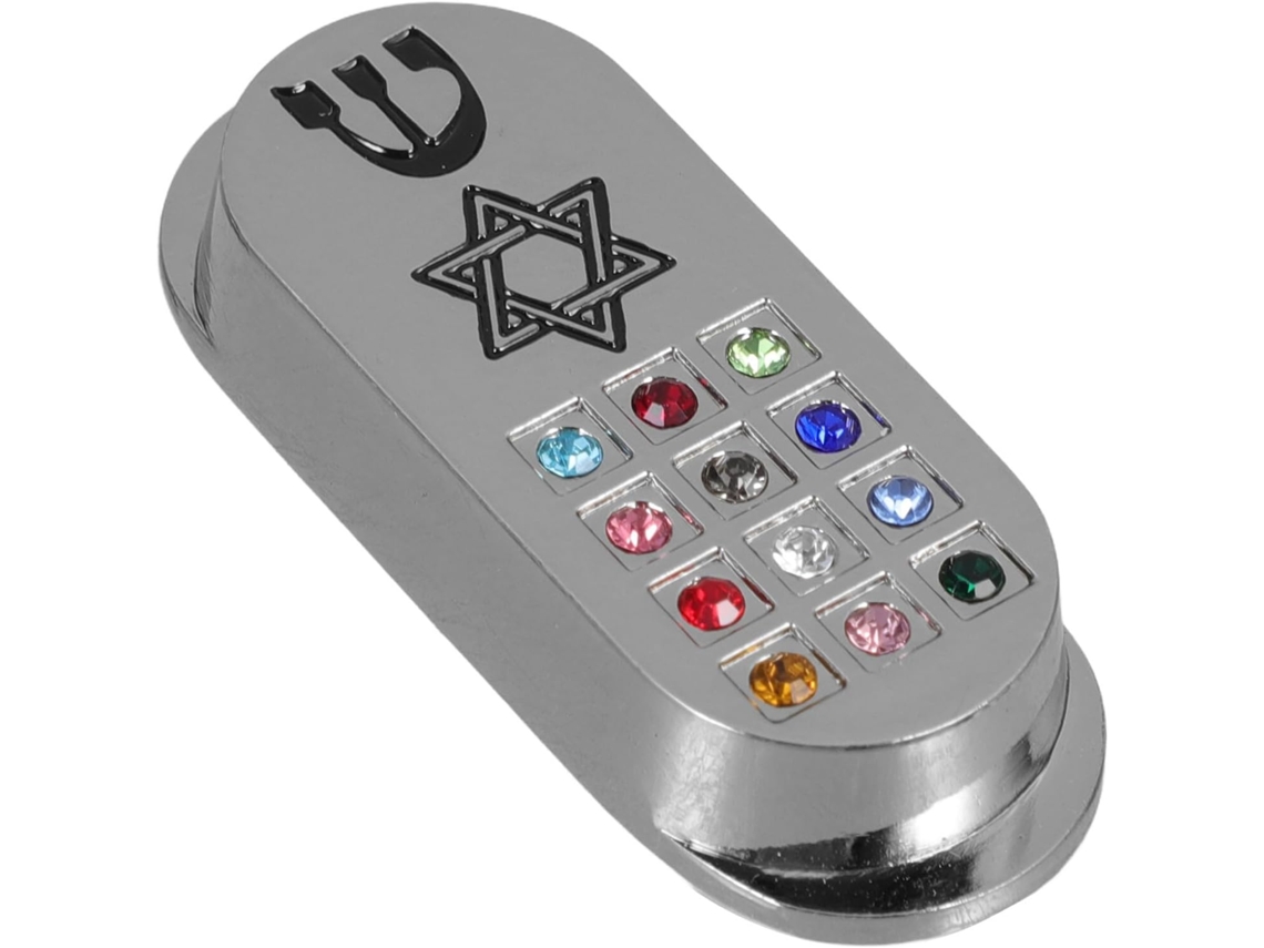 Mezuzá Decorativa Compacta Em Metal, Placa Clássica Em Metal, Mitzvá Judaica, Decoração Para Carro.