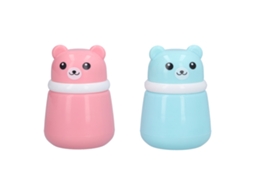 Mali 2 Pcs Caixa de Esponja para Pó Urso Cartoon Recipiente de Talco para Bebê Adulto Home Travel
