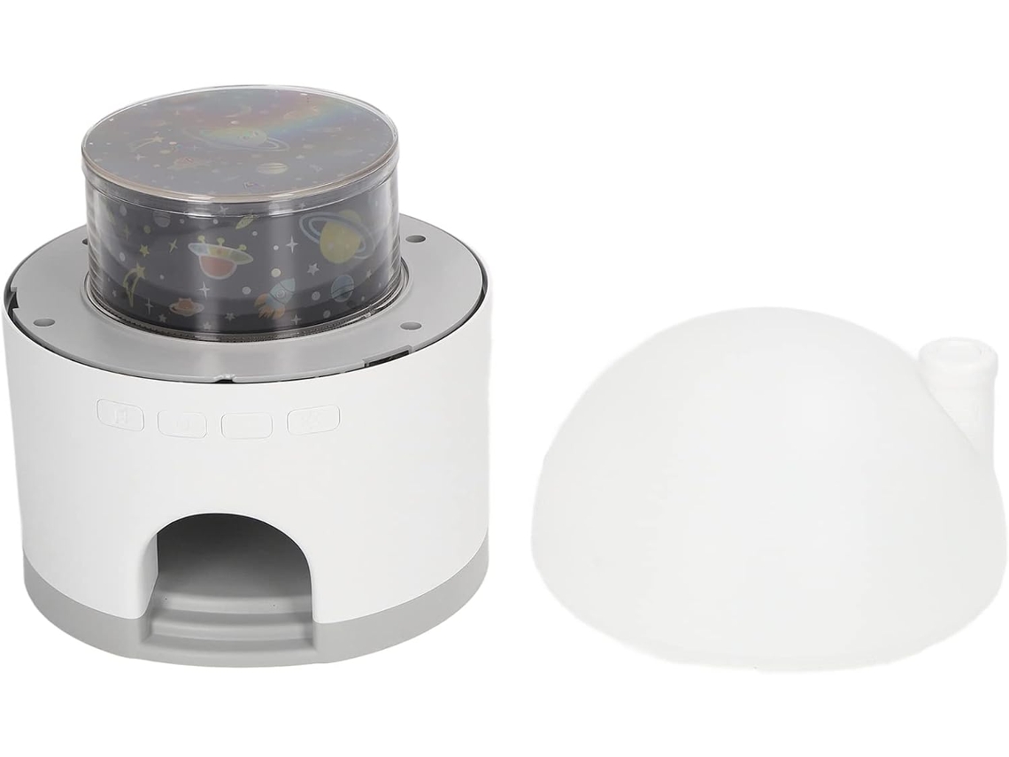 Projetor de estrelas com luz noturna e rotação dinâmica de 360 graus.