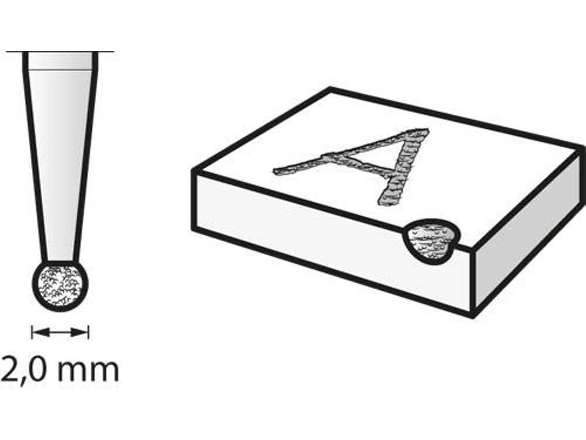 Ponta diamantada 2,0 mm BOSCH (7103)