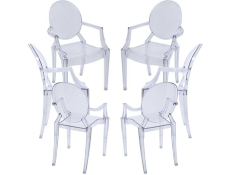 Pack 6 Cadeiras  Diam (36 x 90 x 46 cm - Policarbonato)